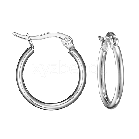 Tarnish Resistant 304 Stainless Steel Hoop Earrings X-EJEW-F105-11P-1