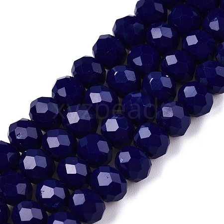 Opaque Solid Color Imitation Jade Glass Beads Strands LS-EGLA-A044-P6mm-D07-1