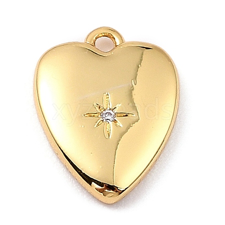Brass Micro Pave Cubic Zirconia Charms ZIRC-I054-14G-03-1