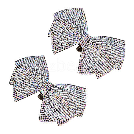 2Pcs Cloth with Rhinestone Shoe Buckle Clips FIND-FH0008-78A-1