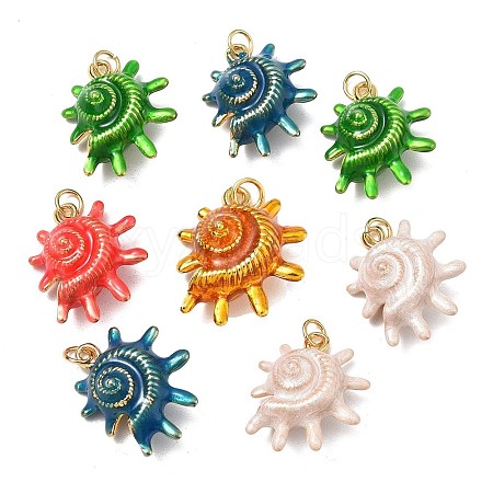Brass Enamel Pendants KK-CBA57A9-04G-1