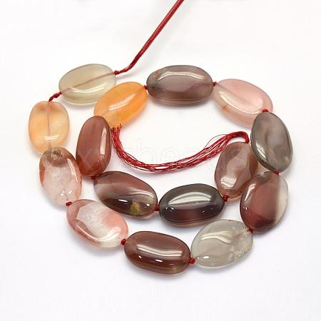 Natural South Red Agate Beads Strands G-E395-07A-1