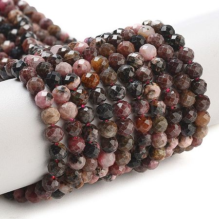 Natural Rhodonite Beads Strands G-G161-A08-03-1