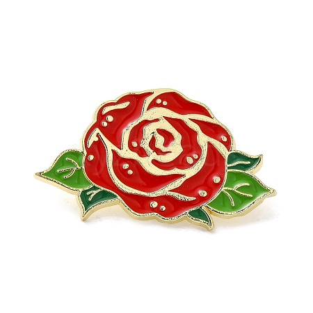 Rose Flower Enamel Pins JEWB-S025-02A-1