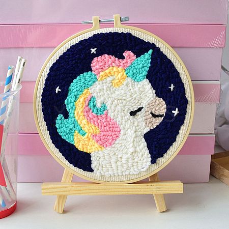 Unicorn Punch Embroidery Supplies Kit DIY-H155-05-1