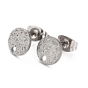 Non-Tarnish 304 Stainless Steel Stud Earring Findings STAS-O144-01A-P-2