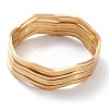 7Pcs Women's Simple Fashion PVD Vacuum Plating 304 Stainless Steel Stackable Bangles BJEW-O182-10G-1