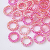 ABS Plastic Imitation Pearl Linking Rings OACR-N005-6mm-10-1