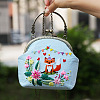 DIY Fox & Flower Pattern Kiss Lock Women's Purse Embroidery Beginner Kits WG28442-01-1