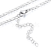 Men's 201 Stainless Steel Figaro Chains Necklace NJEW-N050-A08-3-34P-2
