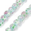 Handmade Foil Lampwork Beads Strands FOIL-S136-001G-1