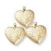 Brass Locket Pendants X-KK-P199-20G-1