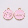 Alloy Enamel Pendants X-ENAM-S124-01B-09D-1