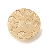 Golden Plated Round Shaped Wax Seal Brass Stamp Head STAM-K001-07G-05-1