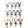 Brass Butterfly Wine Glass Charms AJEW-SC0002-53-1