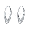 925 Sterling Silver Leverback Hoop Earring Findings STER-M104-02S-1