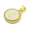 Rack Plating Brass Micro Pave Cubic Zirconia Pendants KK-B091-22G-08-2