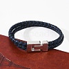 Braided Microfiber Leather Cord Bracelets for Women Men BJEW-D304-17P-01-5