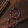 Adjustable Glass Seed Braided Bead Bracelets PW-WG3908F-01-3