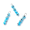 Handmade Evil Eye Lampwork  Pendants PALLOY-JF01725-01-1