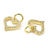 Brass Pave Cubic Zirconia  Pendants KK-Z028-09G-2