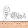 Textured 304 Stainless Steel Big Pendants STAS-Z177-04P-3