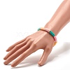 Synthetic Hematite & Polymer Clay Heishi Beads Stretch Bracelet BJEW-JB07379-3