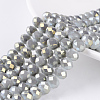 Electroplate Glass Beads Strands EGLA-A034-J10mm-Y02-1