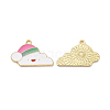 Christmas Theme Rack Plating Alloy Enamel Pendants PALLOY-O109-25LG-1