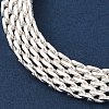 304 Stainless Steel Mesh Chain Bracelet BJEW-G669-14S-2