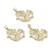 Real 18K Gold Plated Brass Glass Pendants KK-R161-02G-05-1