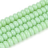 Opaque Spray Painted Glass Beads GLAA-ZX008-4mm-18U-1