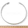 Iron Open Cuff Choker Necklaces for Women NJEW-M085-01P-3