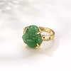 Brass & Resin Adjustable Finger Rings for Women FS-WG6D172-01-3