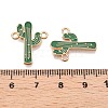 Rack Plating Alloy See Greem Enamel Connector Charms ENAM-N056-349G-3