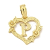 Heart Brass Pendants KK-I714-04G-P-1