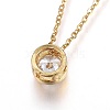 304 Stainless Steel Pendant Necklaces NJEW-O108-29-3