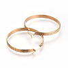 201 Stainless Steel Hoop Earrings EJEW-A054-52G-2