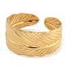 Real 18K Gold Plated 304 Stainless Steel Cuff Bangles BJEW-L695-001G-02-2