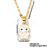 Stainless Steel Enamel Halloween Mummy Pendant Dapped Chain Necklaces EI8911-3