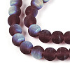 Frosted Transparent Glass Beads Strands LS-GLAA-T032-T6mm-MBB19-3