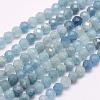 Natural Aquamarine Beads Strands G-F509-10-2mm-1