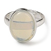 Opalite Oval Adjustable Rings RJEW-K371-07S-14-3