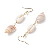 304 Stainless Steel Shell Shape Dangle Earrings EJEW-JE06265-02-5