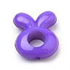 Opaque Solid Color Bunny Acrylic Beads SACR-Q190-25-2