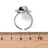 Oval Natural Banded Agate Finger Rings RJEW-M063-01P-18-5