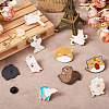 20Pcs 20 Style Lion & Tiger & Rabbit & Dog Enamel Pins JEWB-TA0001-08-16