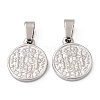 304 Stainless Steel Coin Pendants STAS-F183-01P-A-1