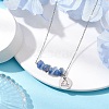 Natural Kyanite Chip & Constellation Pendant Necklaces NJEW-JN05084-07-2