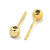 Brass Stud Earring Findings KK-U006-01G-02-2